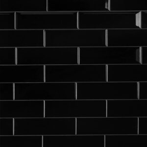 Brick Negro Brillo 10x20