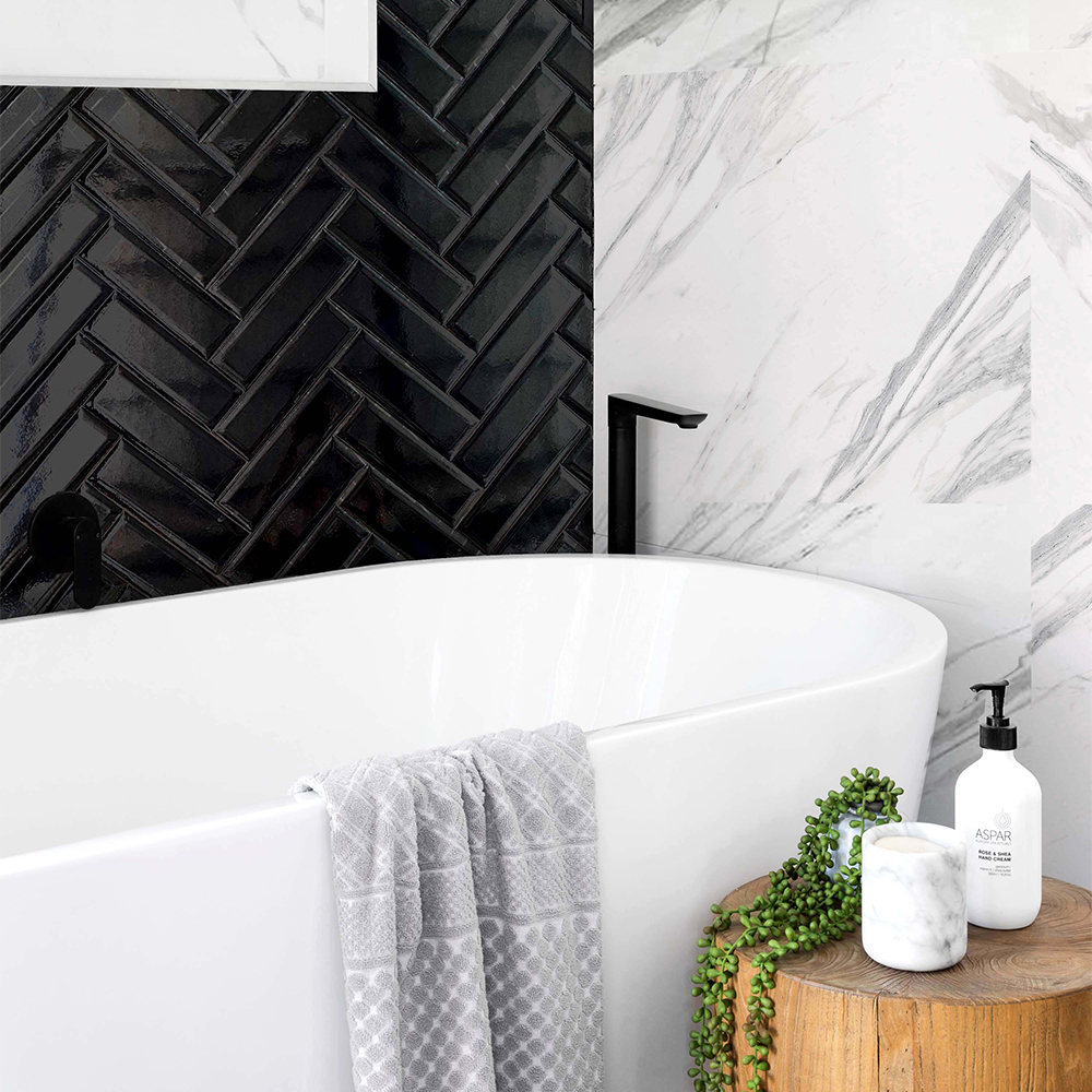 Brick Negro Brillo 10x20 - Imagen 3